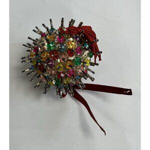 Sparkling Vintage/Retro Lot of 2 Homemade Ornaments 🎄